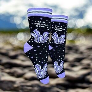 I’m a Fu€k!ng Gem Crystal-themed Crew Socks